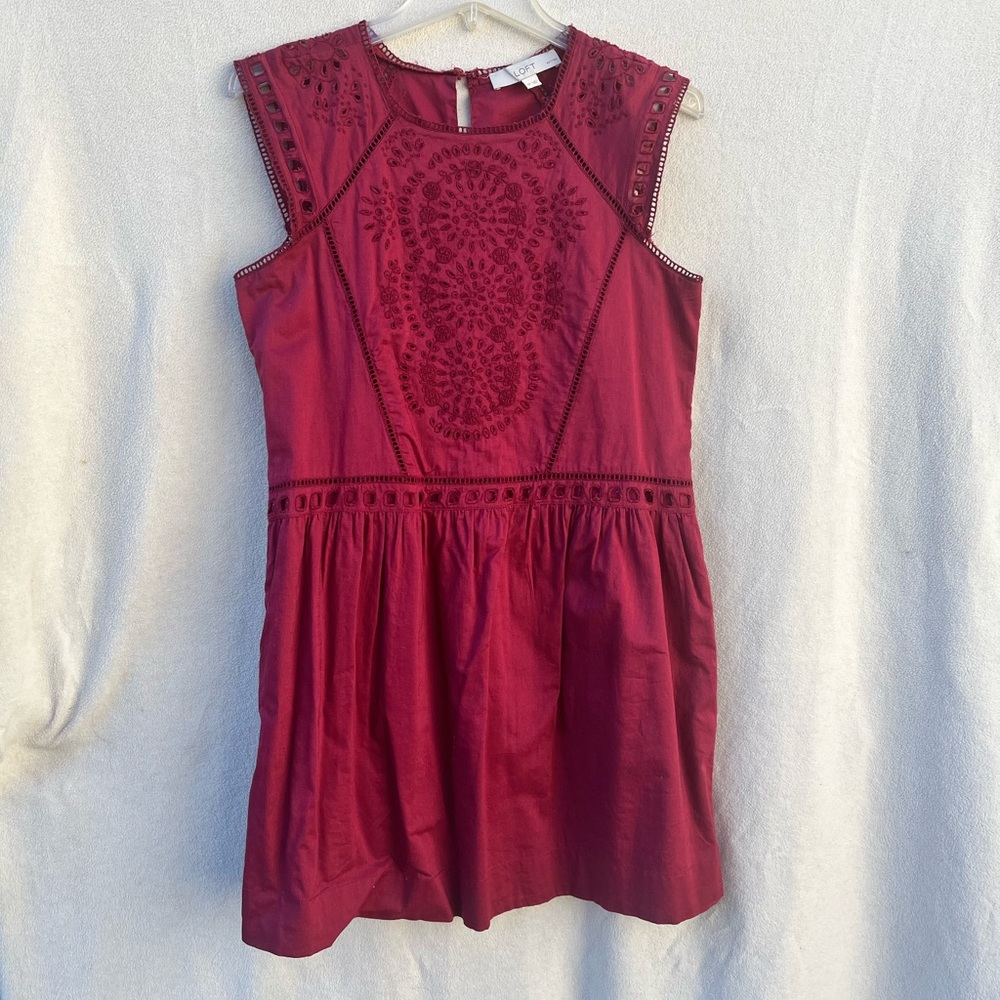 LOFT cotton mini dress size SP